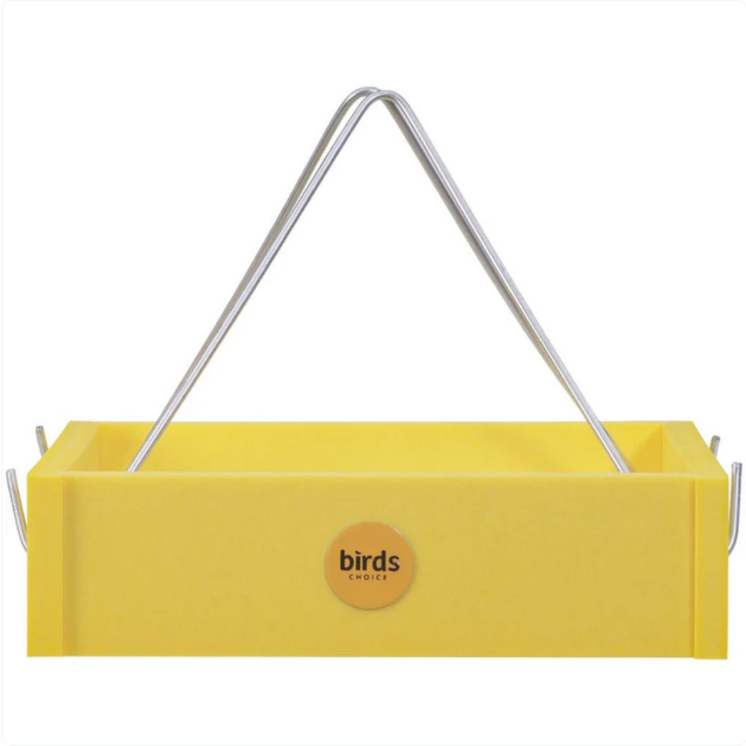 Hanging Tray Bird Feeder – Birds Choice – Yellow – Small